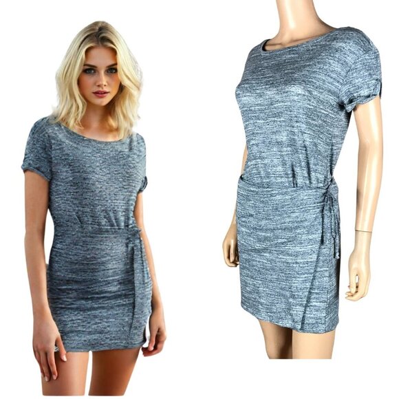 ANTHROPOLOGIE MAEVE Gray Front Panel Wrap Dress XS - Picture 1 of 8